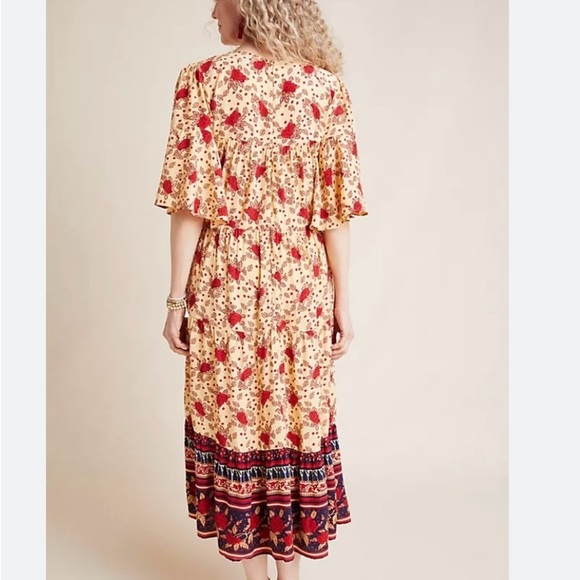 NWT Faithfull The Brand x Anthropologie Floral Print Midi Dress Size Small - Picture 3 of 3